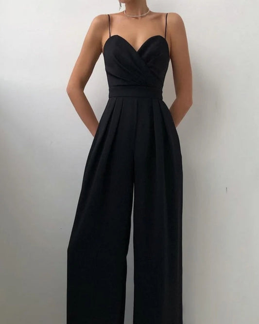 Women's Wide-Leg Wrap Jumpsuit - Ideal for Weddings
