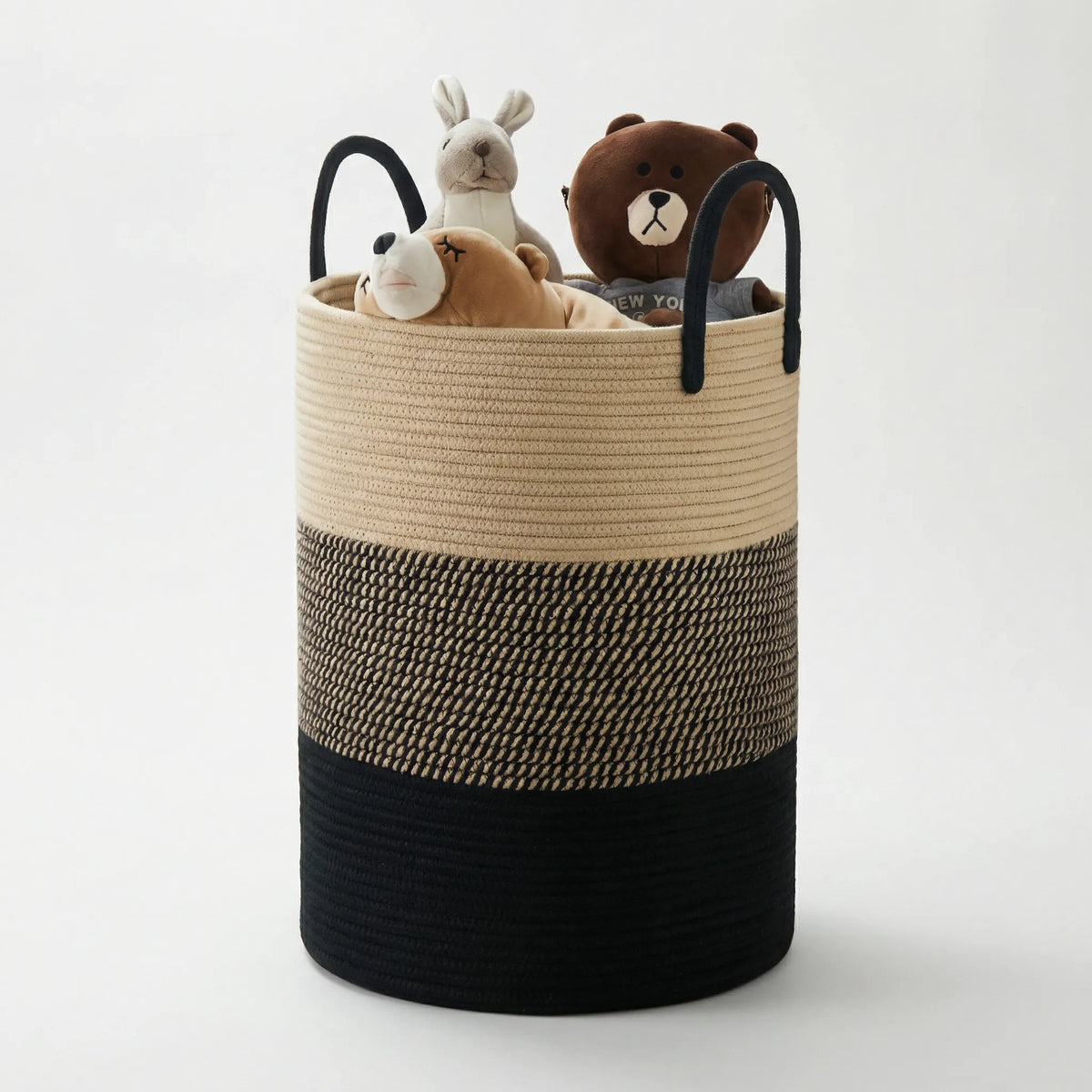 Woven Storage Basket with Carrying Handles