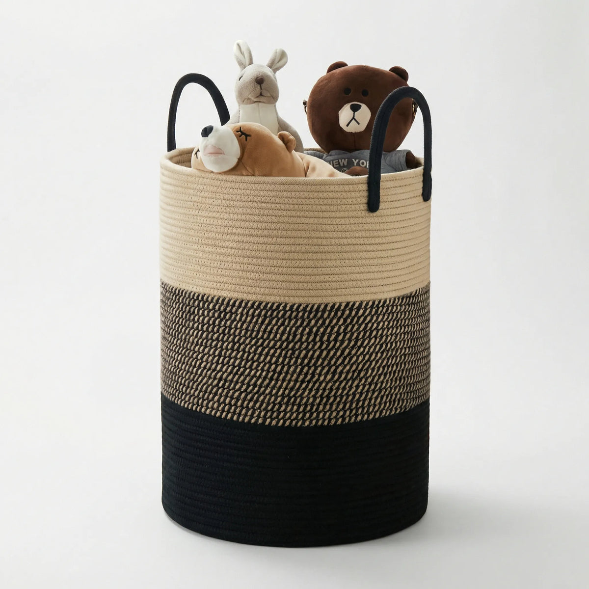 Woven Storage Basket with Carrying Handles